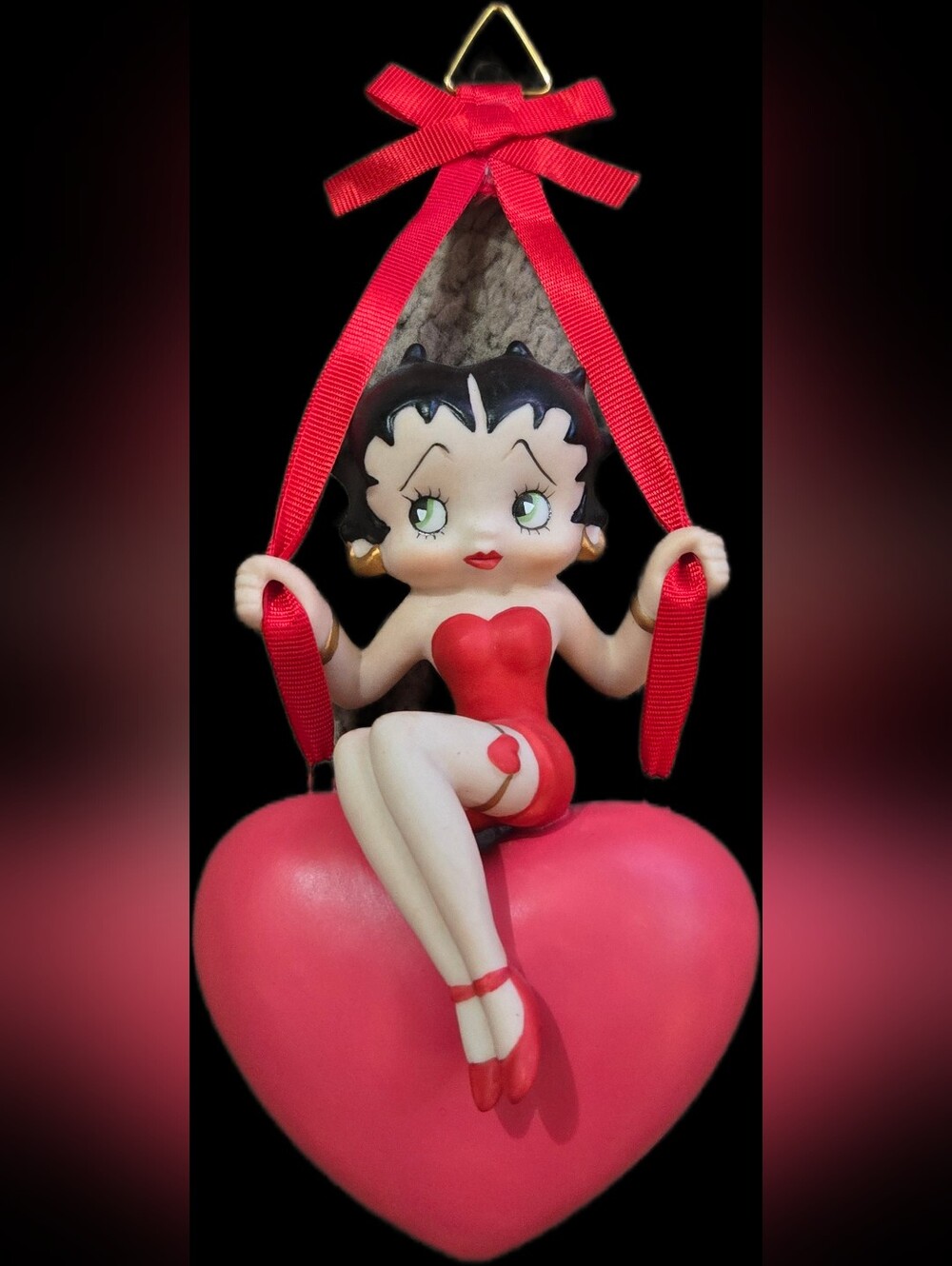 Vintage Betty Boop Musical Heart Ornament
